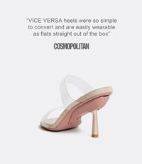 Clear Mules en PVC Beige