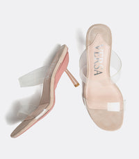 Clear Mules en PVC Beige