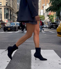 Knit Boots en Negro