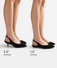 Valentina Pumps en Ante Negro